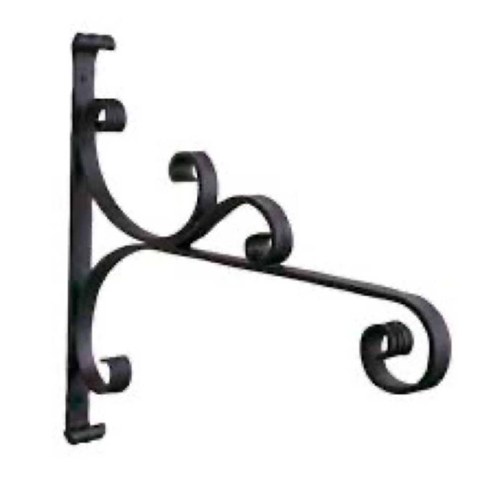 Achla Designs 12 in. W Small Black Powder Coat Iron All-Purpose Bracket